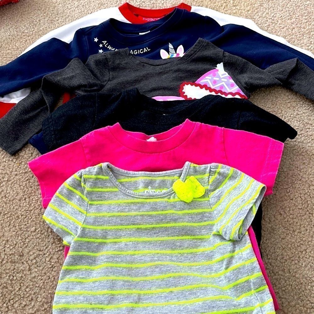(6) Short and Long Sleeve Shirt Bundle- All 2T